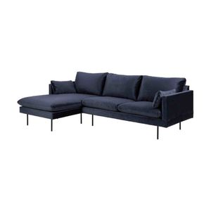 Modern Furniture AKEMI 3 Seater Sofa with Left Chaise - Blue