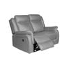 2 Seater Finest Grey Fabric Recliner Sofa Sturdy Construction Metal Mechanism