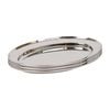 Argon Tableware 3x Oval Serving Platters - 25 x 17cm - Stainless Steel Dinner Tray Oval Plate Small Appetizer Serving Dishes