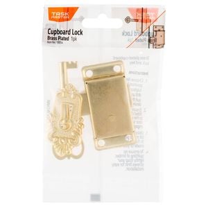 Taskmaster Brass Plated Cupboard Lock