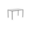 Olg Ekosystem Canteen Table Black Frame White Top L1200mm X W750mm