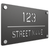 ProtectorAl 380 x 220mm Dark Charcoal ACM Cut Through Custom House Sign