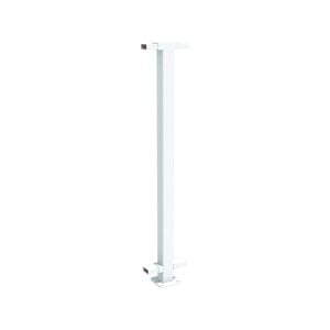 ProtectorAl 1010mm White Aluminium Flanged Middle Balustrade Post