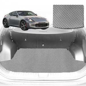 6D Diamond Car Boot Mat for Nissan 370Z Auto 2009-2021-Cargo Mat-Grey-Outback GT