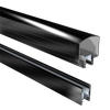 Peak 1200mm Black Aluminium Deck Balustrade Hand and Base Rail - Black