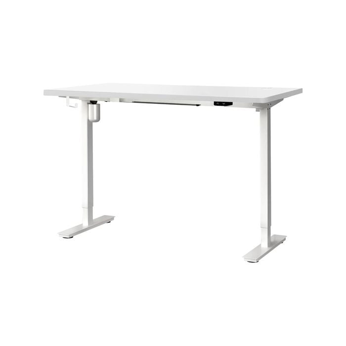 Oikiture Electric Standing Desk Single Motor 150m White Tabletop