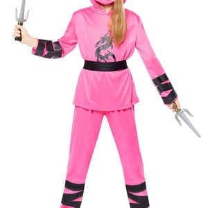 Japanese Pink Dragon Ninja Girls Costume - 6-8