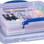 Really Useful Box - 7 Litre Clear + Tray  (Pack of 2)