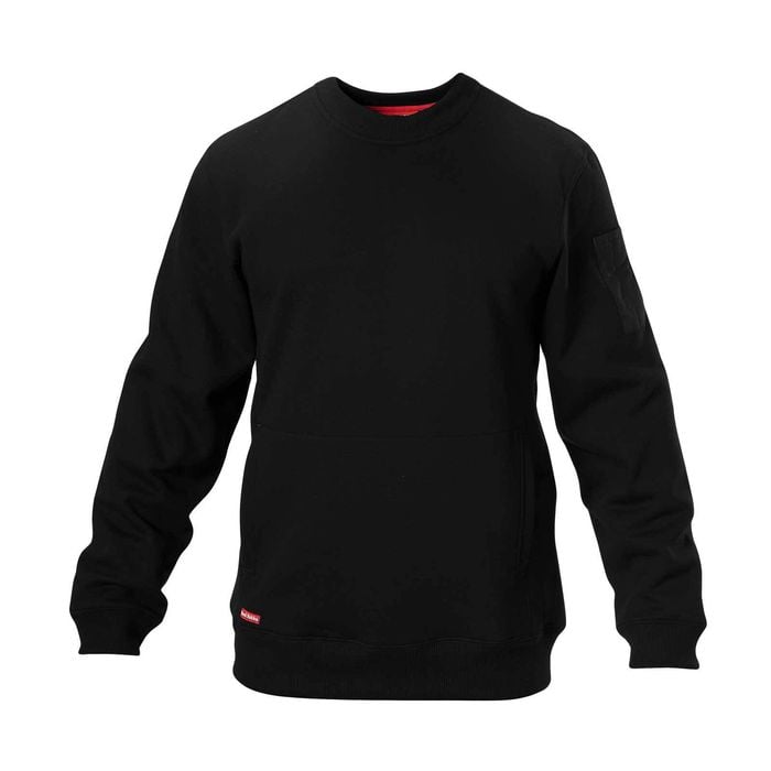 Hard Yakka Black Crew Neck Fleece Jumper - Size XL