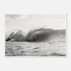 Galrie Stunning Black and White Surfing Photography - Surfing Big Break Art Print, Poster Only, A3 30 x 42cm (12 x 16inch)