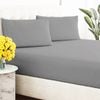 Renee Taylor 300 Thread Count 100% Organic Cotton Fitted And Pillow Case Set Queen Steel Grey