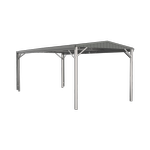 Absco Structures 3.0 x 6.0 x 2.66m Woodland Grey Single Gable Carport