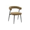Sophie  Dining Chair in Olive Fabric  and Black Metal Powdercoated Legs