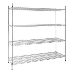 Vogue 4 Tier Wire Shelving Kit 1830x610mm - U259