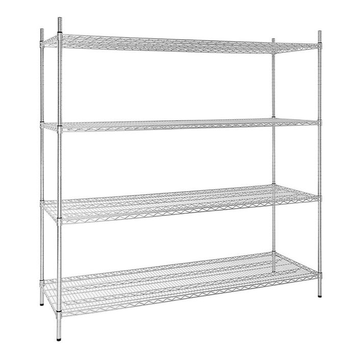 Vogue 4 Tier Wire Shelving Kit 1830x610mm - U259