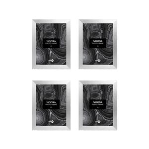4PK Unigift Noosa MDF/Glass A4 Picture/Photo Frame - Silver