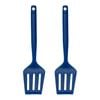 2PK Tasty Silicone Slotted Turner Cooking Utensil 35.5cm Dark Blue