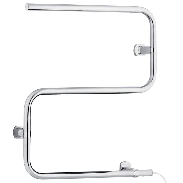 Estilo 45W 3 Bar S-Shape Stainless Steel Heated Towel Rail - Stainless Steel