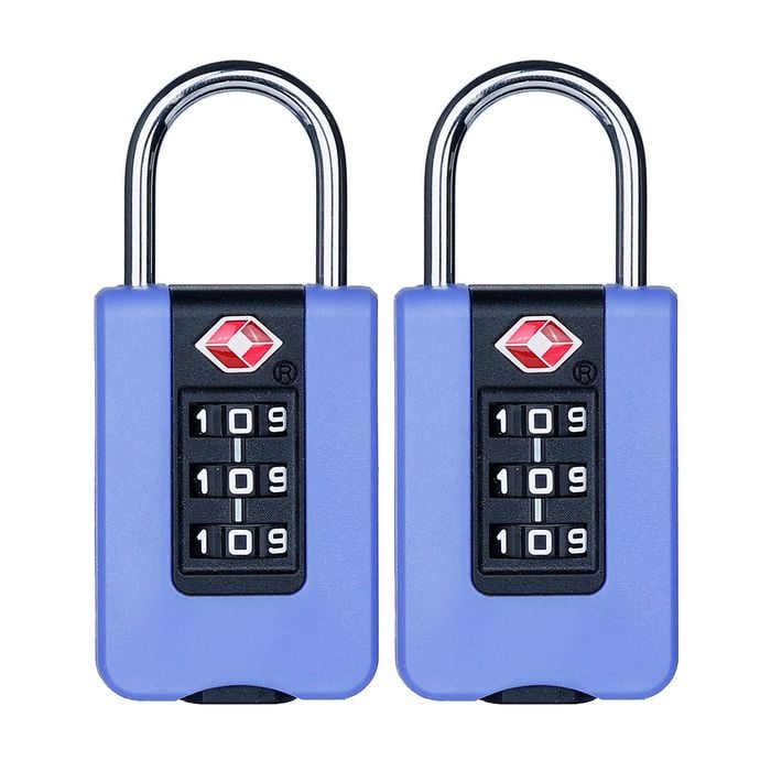 Syneco Purple TSA ABS Combination Padlock - 2 Pack