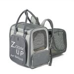 CottonMore Pet Cat Dog Outdoor Dual Shoulder Backpack Carrier with Large Capacity Grey