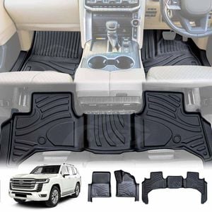 3D All Weather Car Mat Floor Complete Set Front Rear for Toyota Landcruiser 300 LC300 2021-Onwards