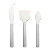 3pc Ecology Forge Stainless Steel Cheese Serving Knives Brushed Silver