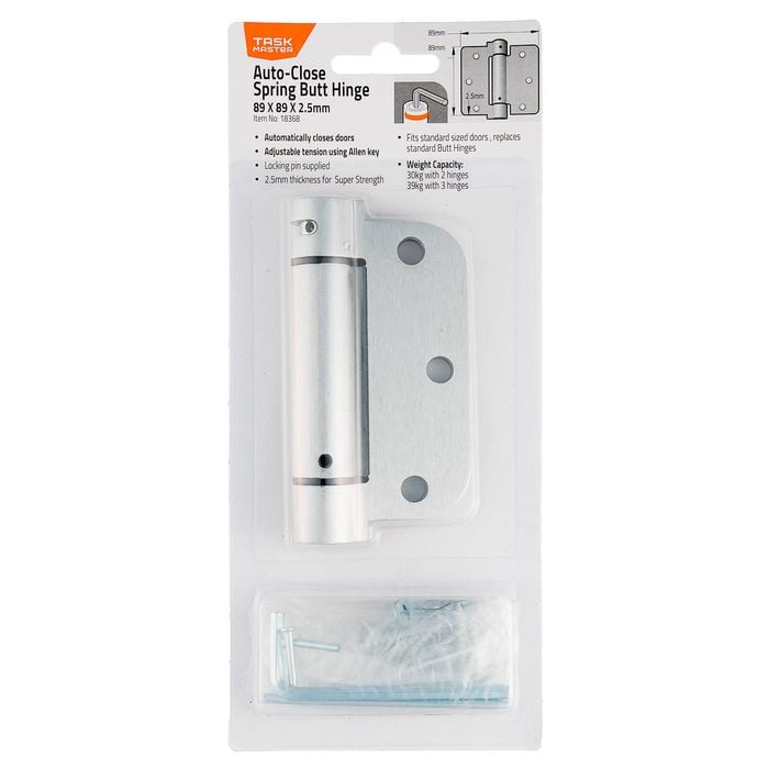 Taskmaster 89 x 89 x 2.5mm Auto Close Butt Hinge