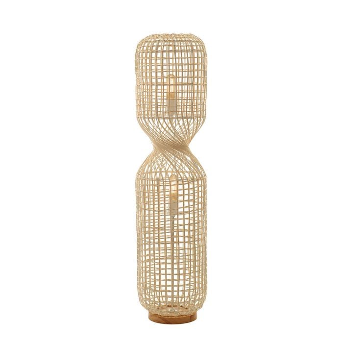 Lexi Lighting Twirla Rattan Floor Lamp - Large