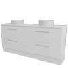 New England Joinery 1800mm Majesty SilkSurface Top Floor Standing Vanity