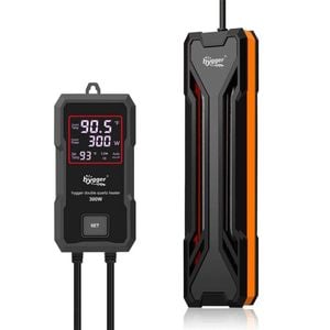 Hygger Submersible Double Quartz Heater 300W - Black - Black | One size | HG-043-300W
