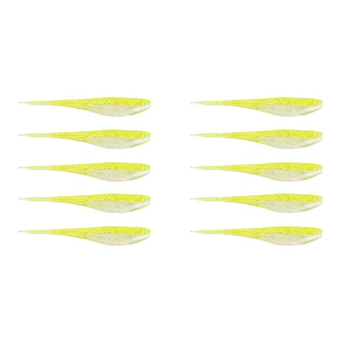 2x 5PK 5In Rapala Crush City The Jerk Soft Plastic Minnow Lures - Neon Pearl