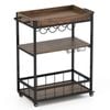 Costway 3-Tier Bar Cart Trolley