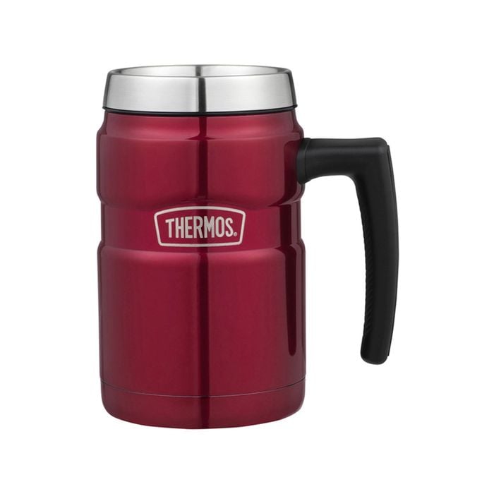 Thermos Stainless King S/steel Vacuum Insulated Camping Mug Red 470ml