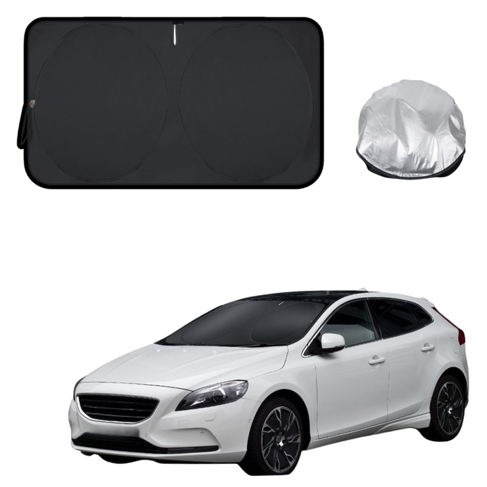 Front Windscreen Sun Shade for Volvo V40 2013 - 2019 - Standard 150 x 85 cm - Black
