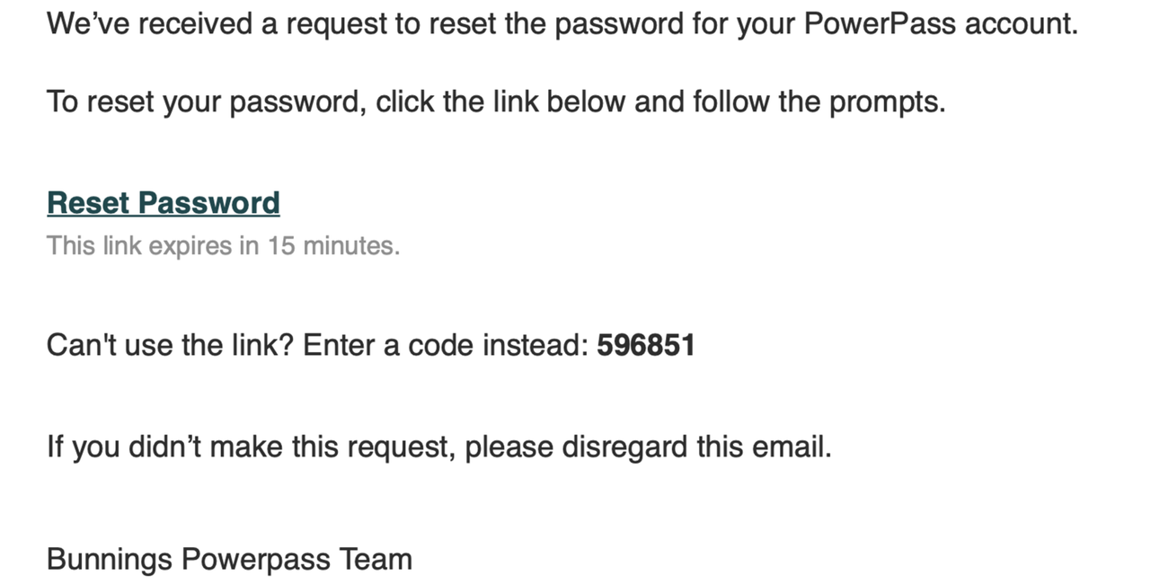 Help and Support Page - How to reset your password - step 4