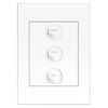 HPM VIVO 3 Gang  Fan / Light / Heat Switch