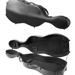 VEVOR 4/4 Full Size Cello Case Black Composite Carbon Fiber with Plush Lining