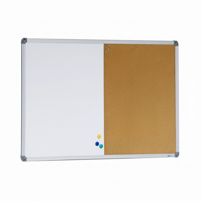 Combination Whiteboard Corkboard with Aluminium Frame 1200x900mm