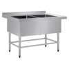 Vogue Double Deep Pot Sink 90mm Drain Commercial Kitchen Equipment