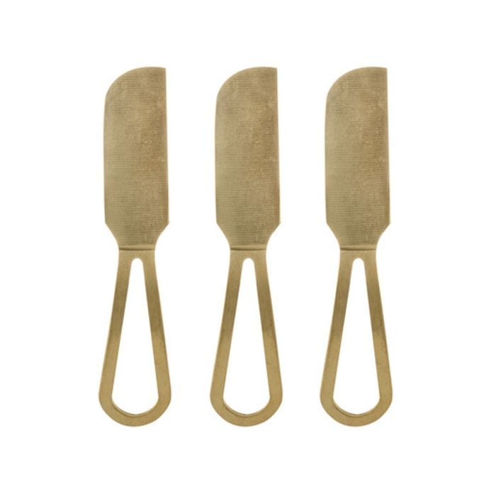 3pc Orson Stainless Steel 14cm Spreader Knife Set - Gold