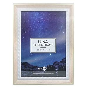 Unigift Luna Cream Trim Border Glass Picture Photo Frame A4 21x29.7cm Pink
