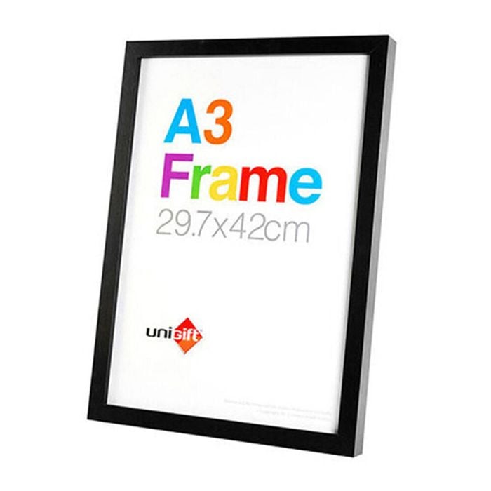 Unigift A3 Wooden/Glass Poster Picture Photo Frame 29.7x42cm Black