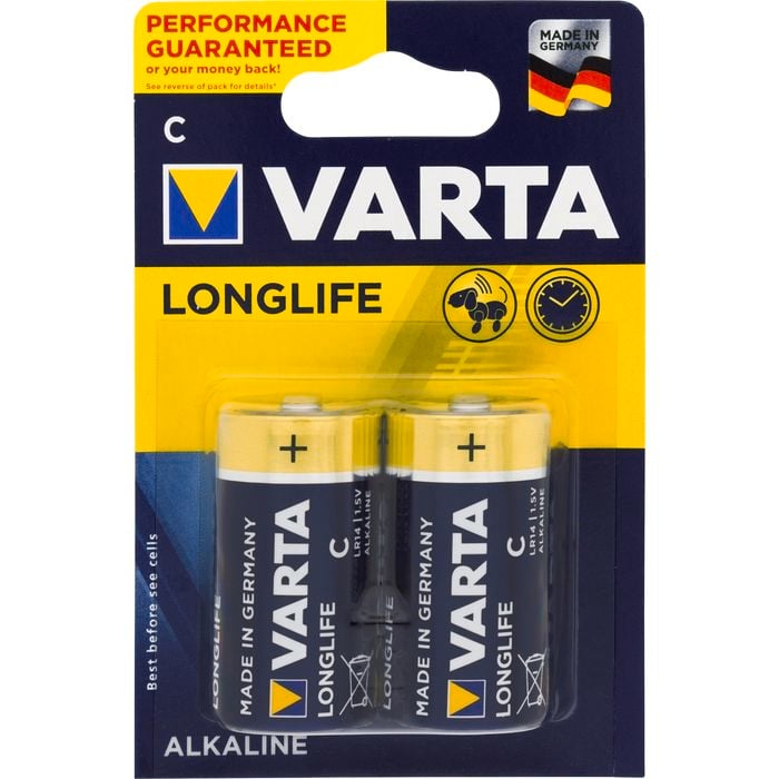 Varta C Alkaline Batteries 2pk