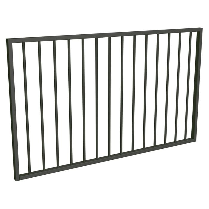 ProtectorAl 1201-1500 x 900mm Woodland Grey Aluminium Flat Top Garden Gate
