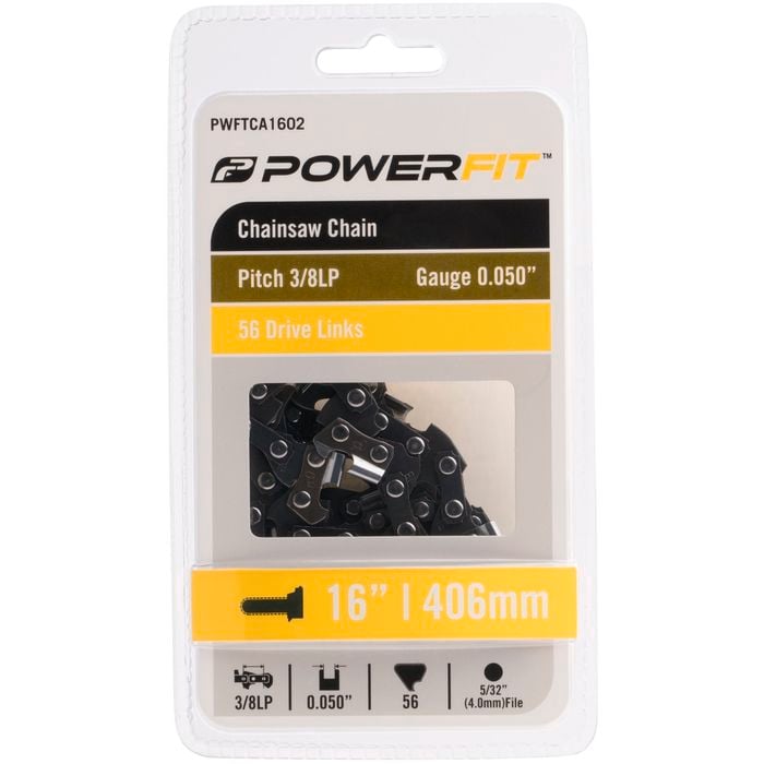 PowerFit 16" 3/8"LP 56DL 0.050" Gauge Chainsaw Chain