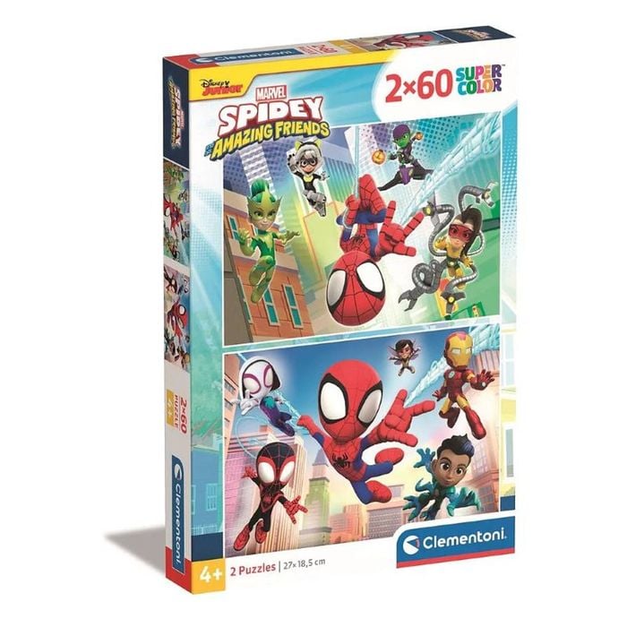 Marvel Spidey Clementoni Jigsaw Puzzle Super Color - 2 X 60 Pieces
