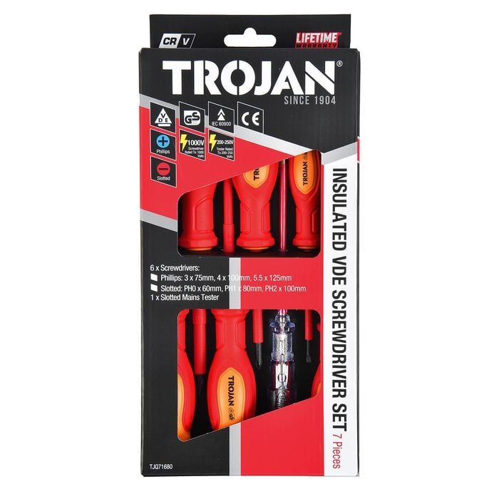 Trojan 7 Piece VDE Screwdriver Set