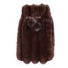 Astin Sinclair 2 Litre Chocolate Brown Faux Fur Rib Hot Water Bottle With Cover