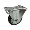 Move It 75mm 50kg Black Rubber Fixed Plate Castor