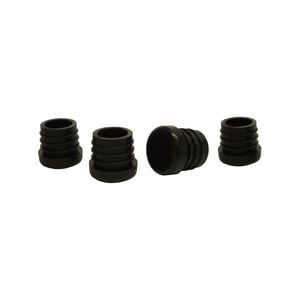 Surface Gard 19mm Black Round Plastic Internal Chair Tip - 4 Pack